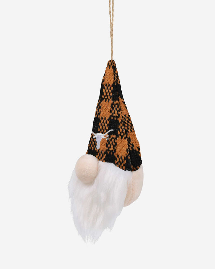 Texas Longhorns Plaid Hat Plush Gnome Ornament FOCO - FOCO.com