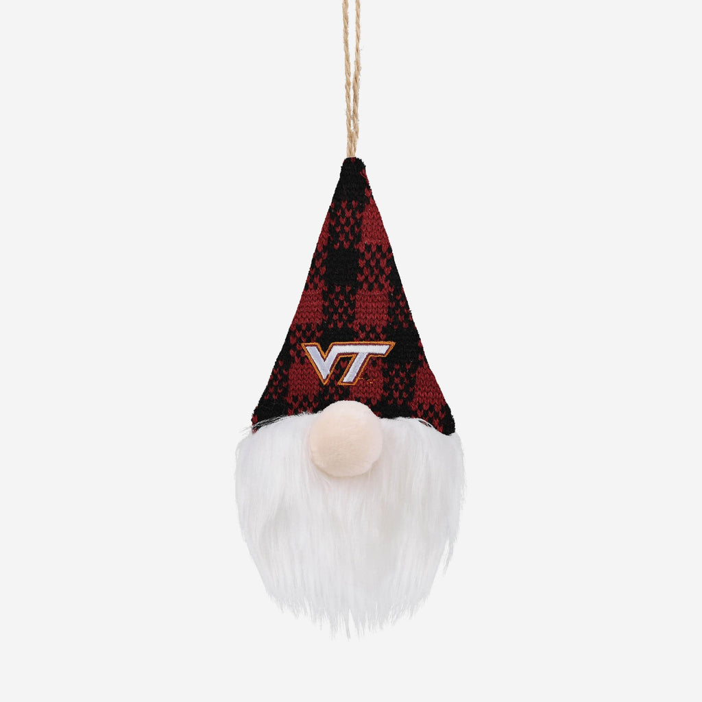 Virginia Tech Hokies Plaid Hat Plush Gnome Ornament FOCO - FOCO.com
