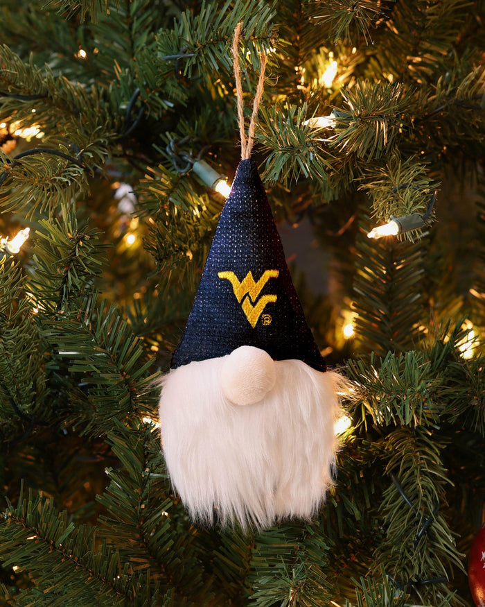 West Virginia Mountaineers Plaid Hat Plush Gnome Ornament FOCO - FOCO.com