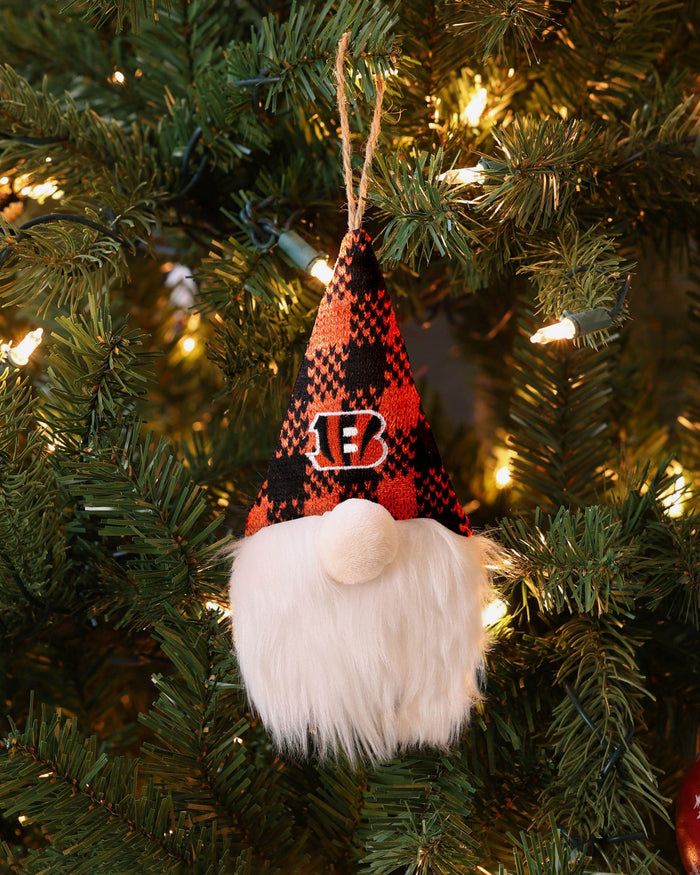 Cincinnati Bengals Plaid Hat Plush Gnome Ornament FOCO - FOCO.com