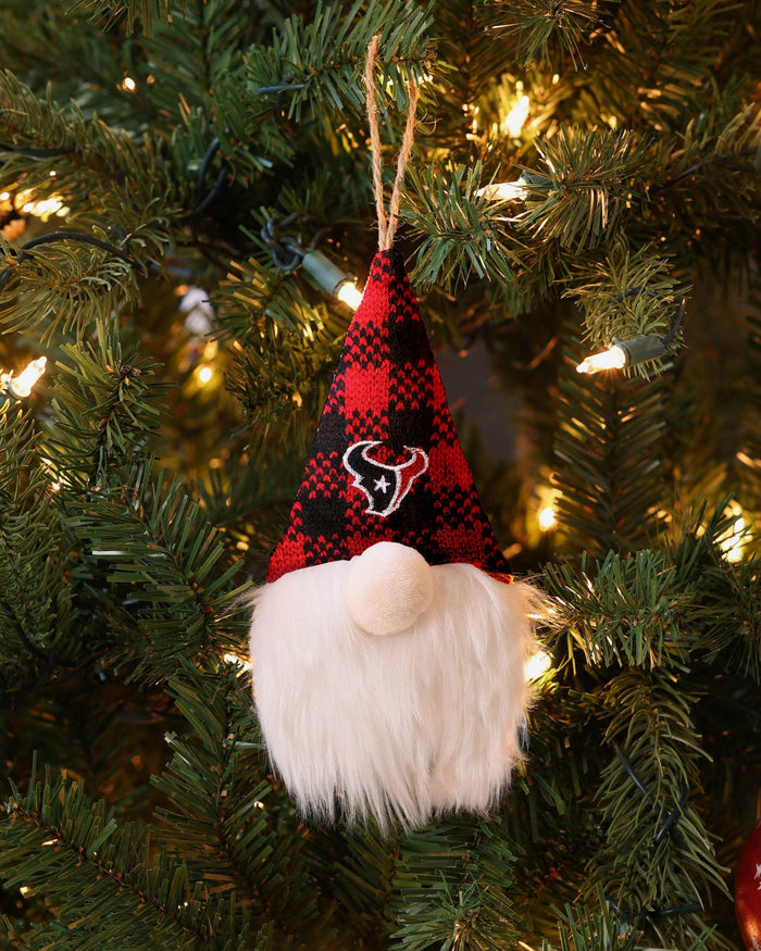 Houston Texans Plaid Hat Plush Gnome Ornament FOCO - FOCO.com