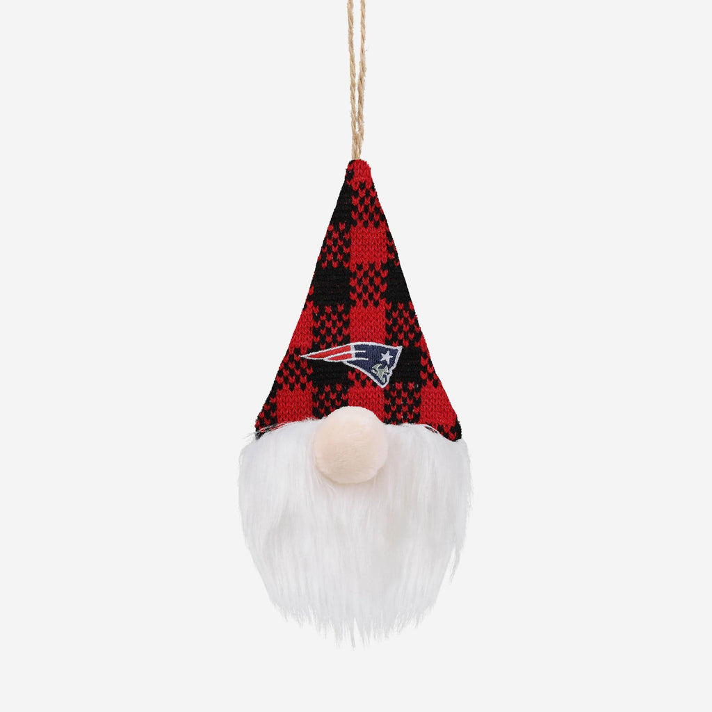 New England Patriots Plaid Hat Plush Gnome Ornament FOCO - FOCO.com