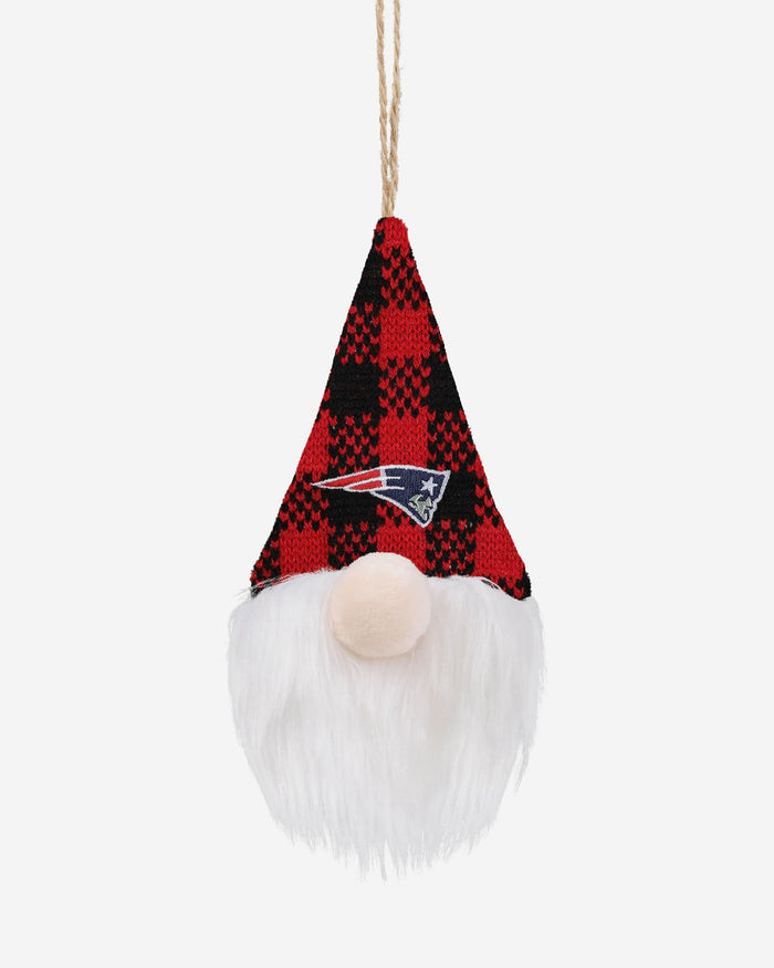 New England Patriots Plaid Hat Plush Gnome Ornament FOCO - FOCO.com