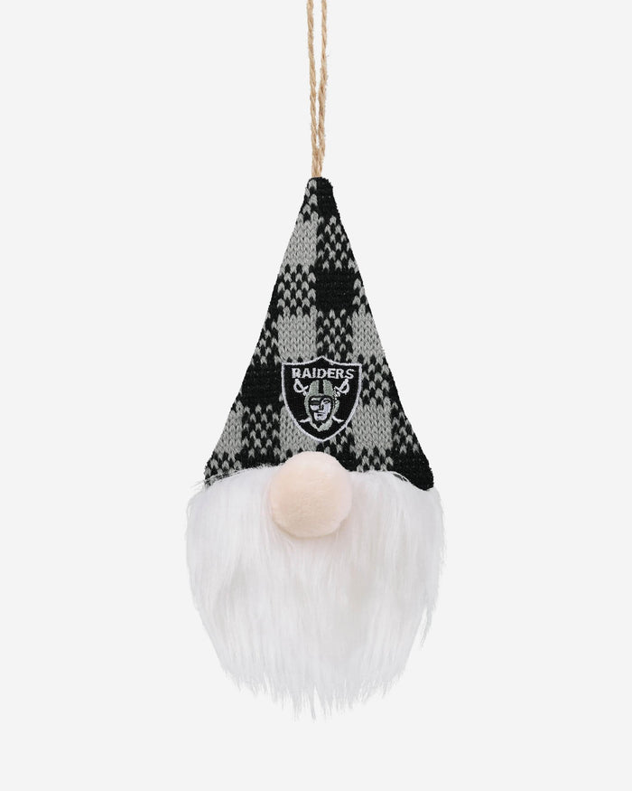 Las Vegas Raiders Plaid Hat Plush Gnome Ornament FOCO - FOCO.com