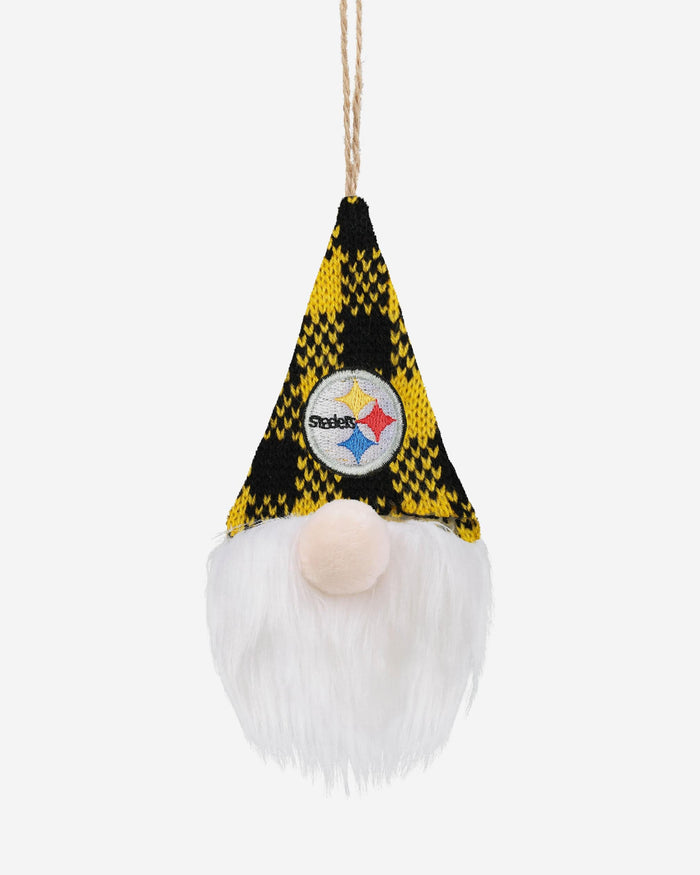 Pittsburgh Steelers Plaid Hat Plush Gnome Ornament FOCO - FOCO.com