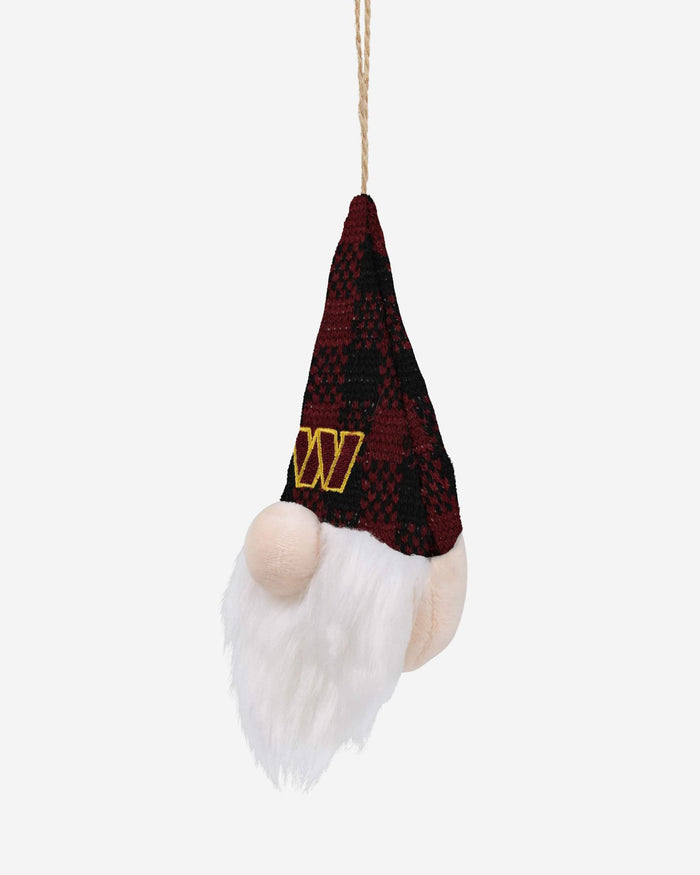 Washington Commanders Plaid Hat Plush Gnome Ornament FOCO - FOCO.com