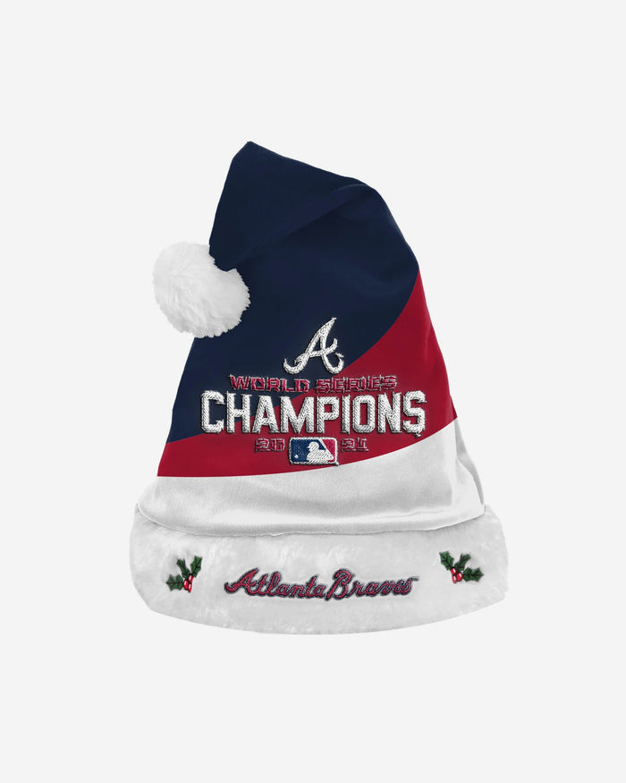 Atlanta Braves 2021 World Series Champions Basic Santa Hat FOCO - FOCO.com