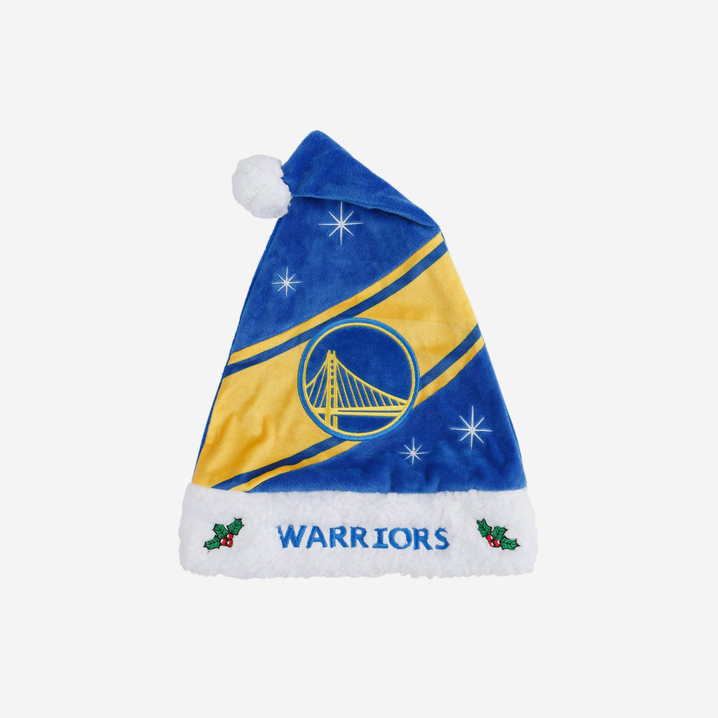 Golden State Warriors High End Santa Hat FOCO - FOCO.com