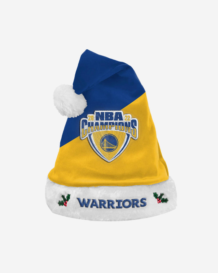 Golden State Warriors 2022 NBA Champions Basic Santa Hat FOCO - FOCO.com