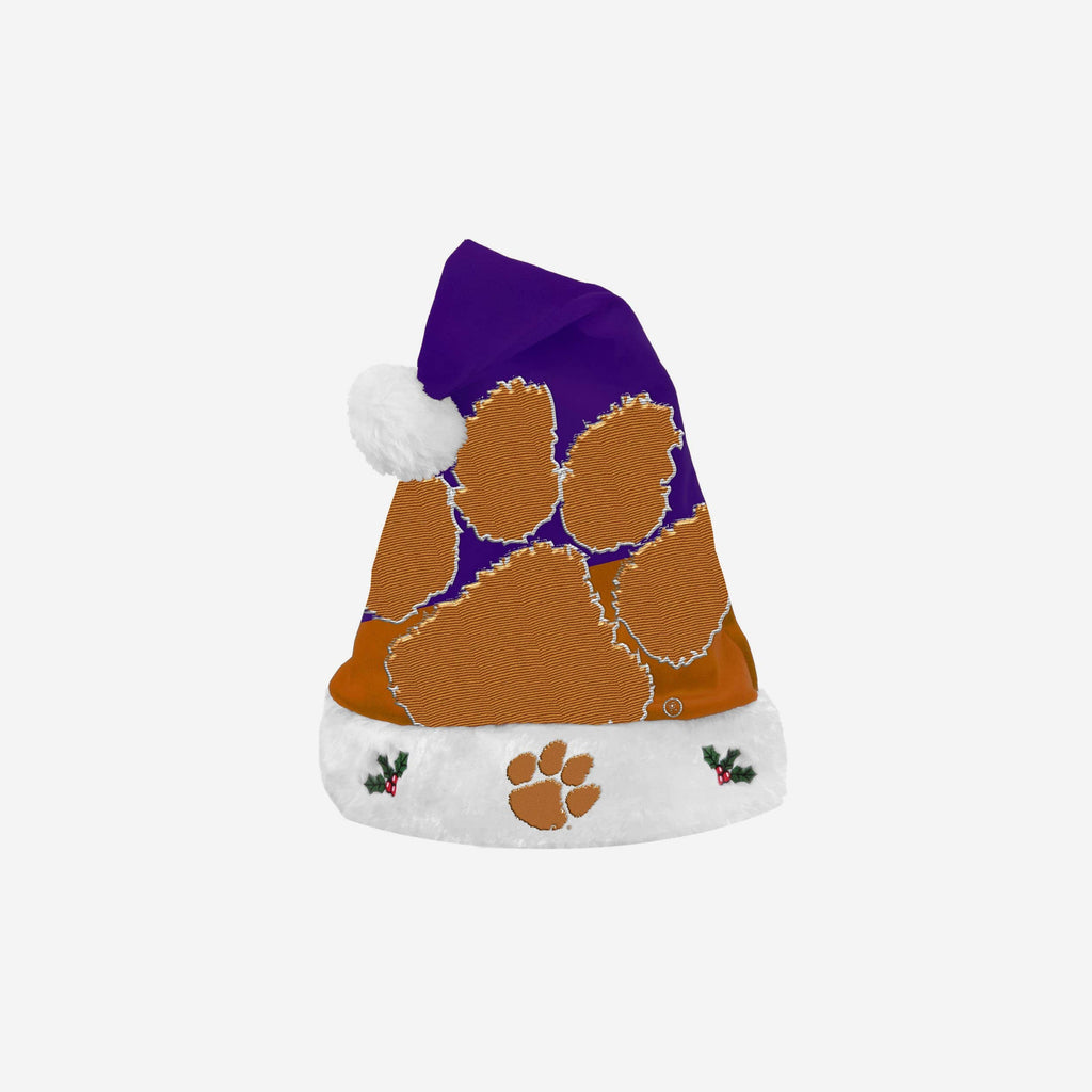 Clemson Tigers Season Spirit Basic Santa Hat FOCO - FOCO.com