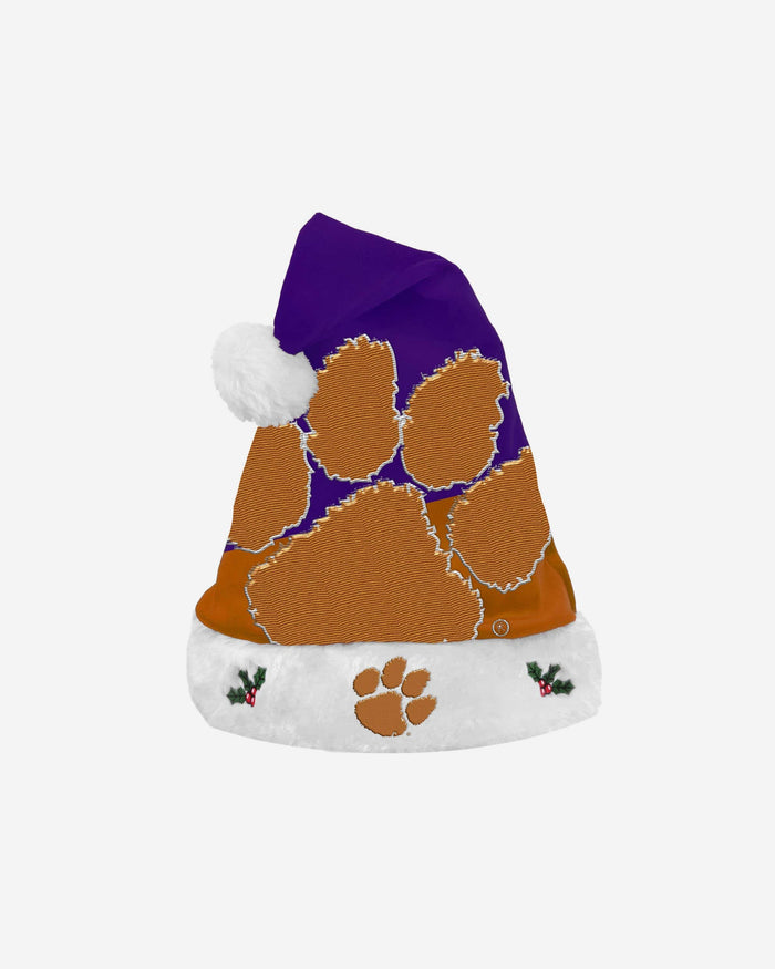 Clemson Tigers Season Spirit Basic Santa Hat FOCO - FOCO.com