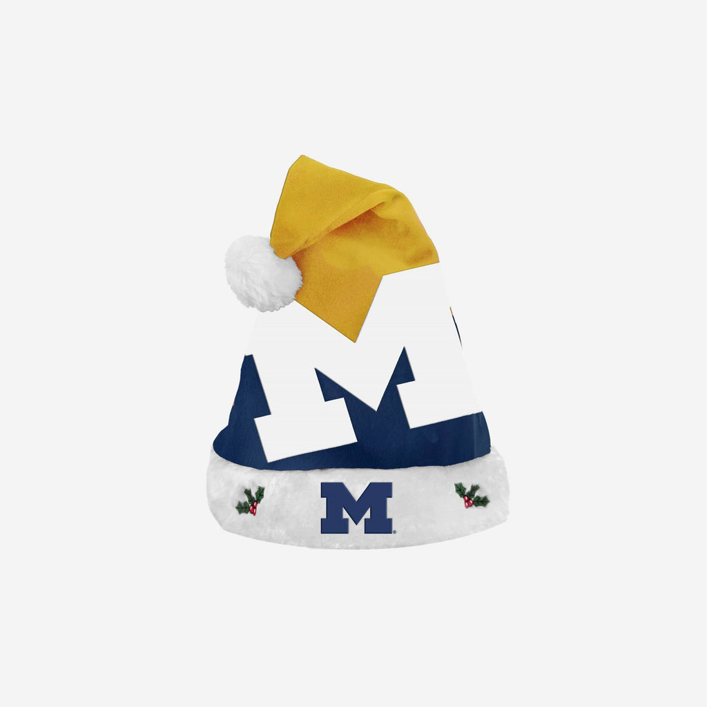 Michigan Wolverines Season Spirit Basic Santa Hat FOCO - FOCO.com