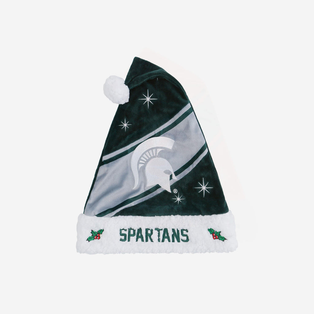 Michigan State Spartans High End Santa Hat FOCO - FOCO.com