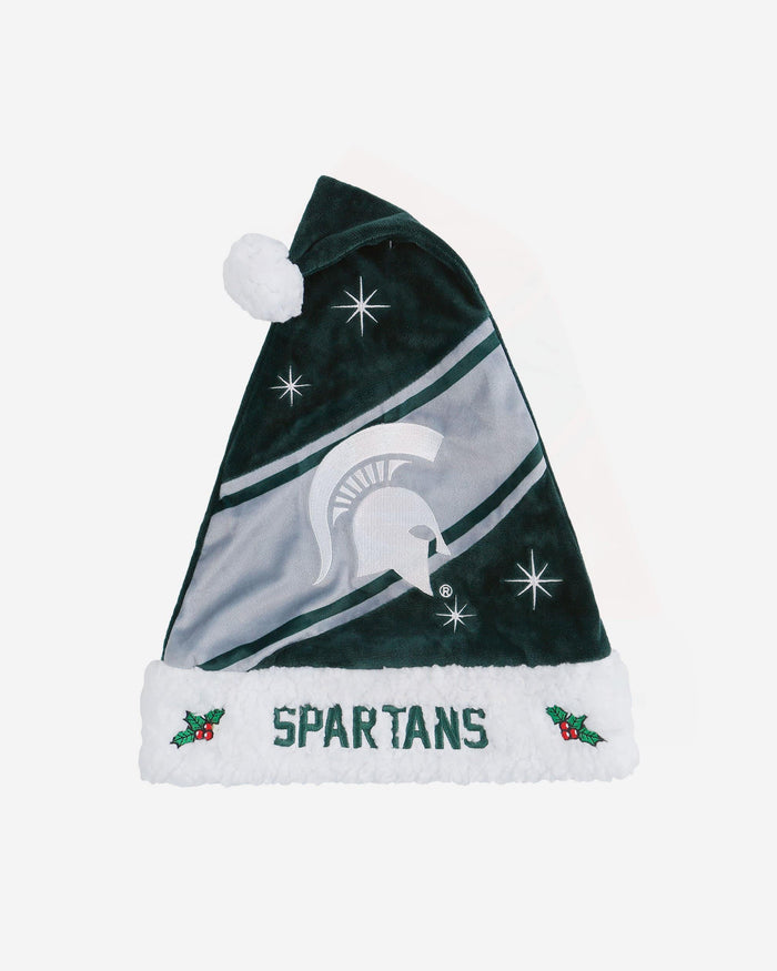 Michigan State Spartans High End Santa Hat FOCO - FOCO.com