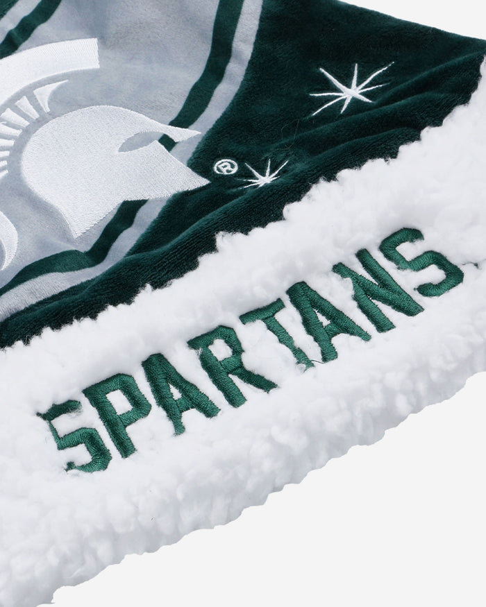 Michigan State Spartans High End Santa Hat FOCO - FOCO.com