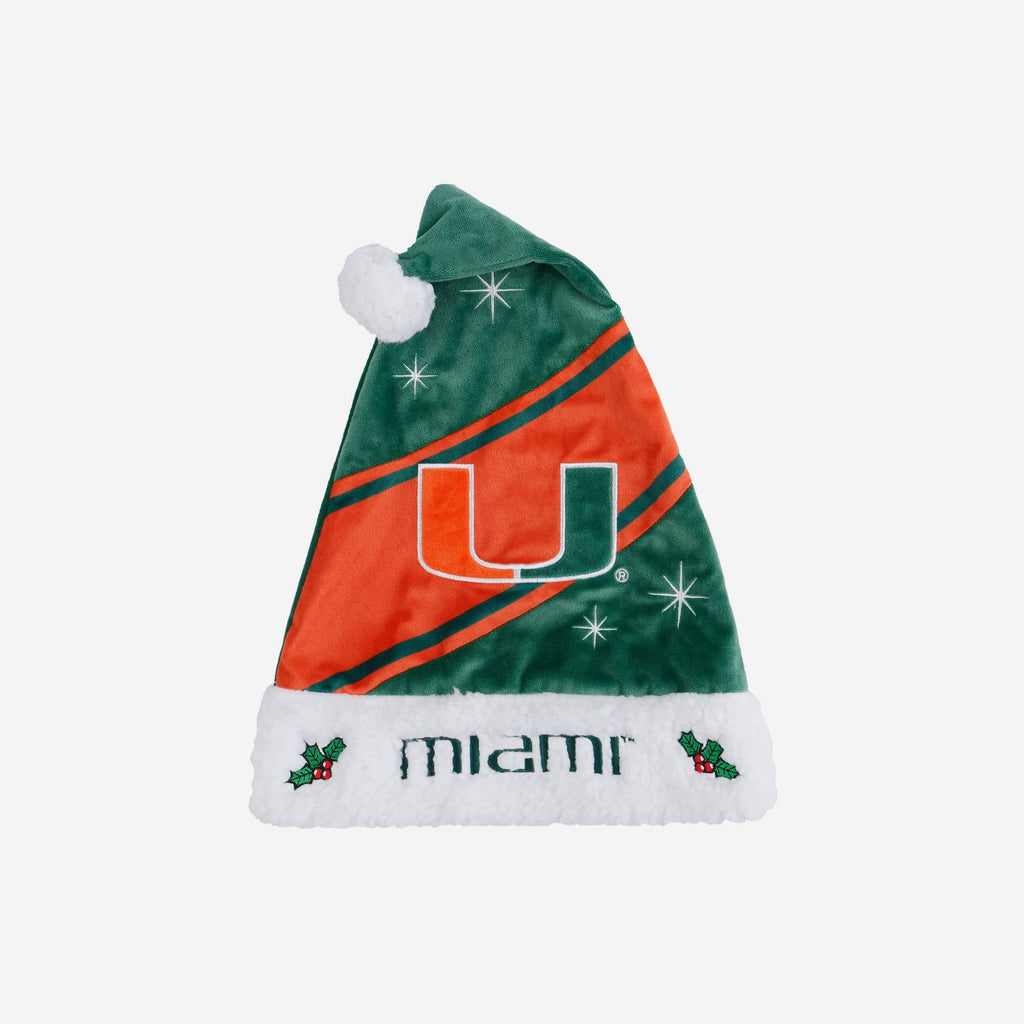 Miami Hurricanes High End Santa Hat FOCO - FOCO.com