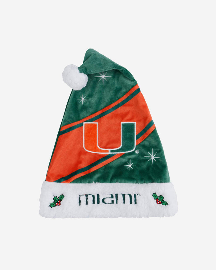 Miami Hurricanes High End Santa Hat FOCO - FOCO.com