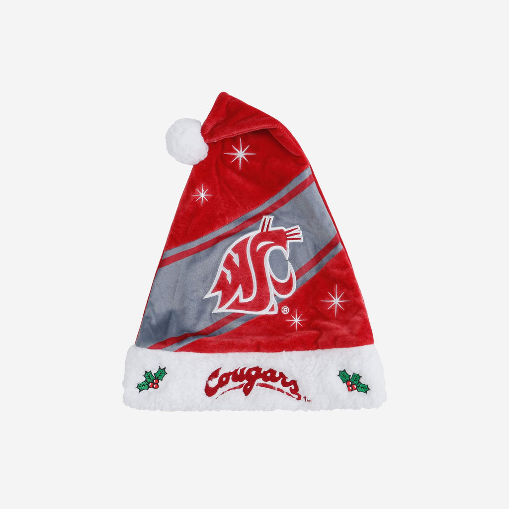 Washington State Cougars High End Santa Hat FOCO - FOCO.com