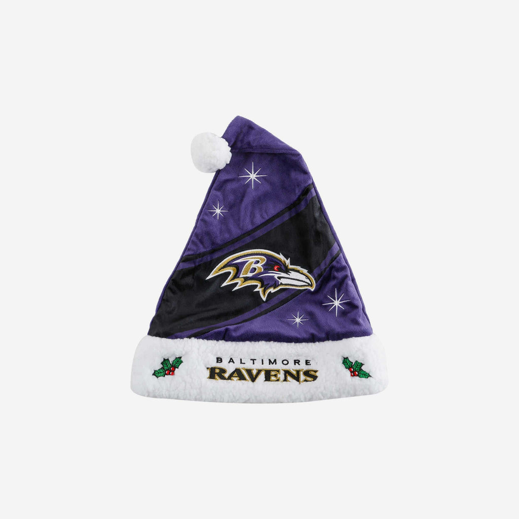 Baltimore Ravens High End Santa Hat FOCO - FOCO.com