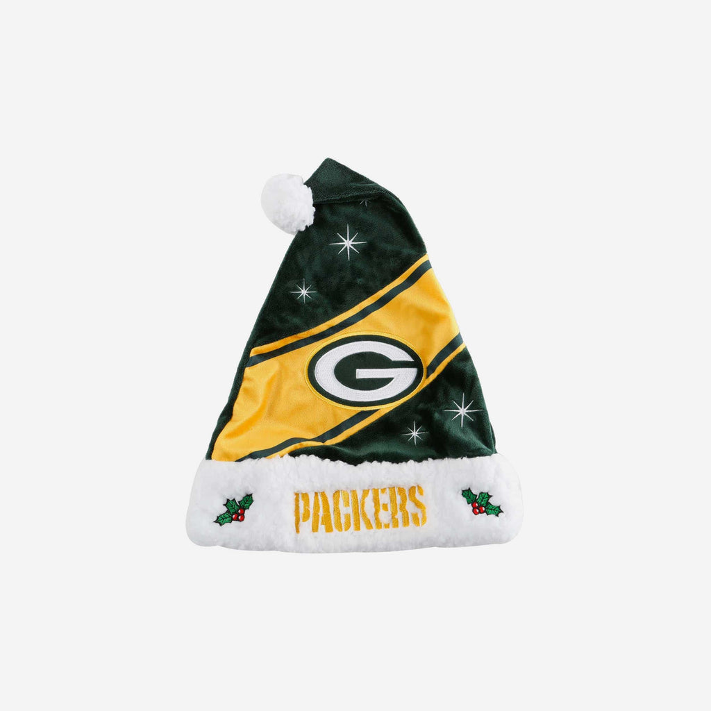 Green Bay Packers High End Santa Hat FOCO - FOCO.com