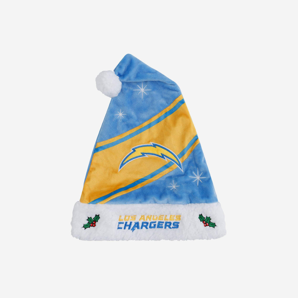 Los Angeles Chargers High End Santa Hat FOCO - FOCO.com