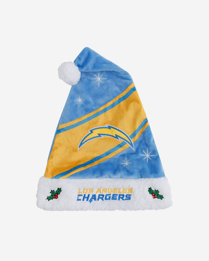 Los Angeles Chargers High End Santa Hat FOCO - FOCO.com