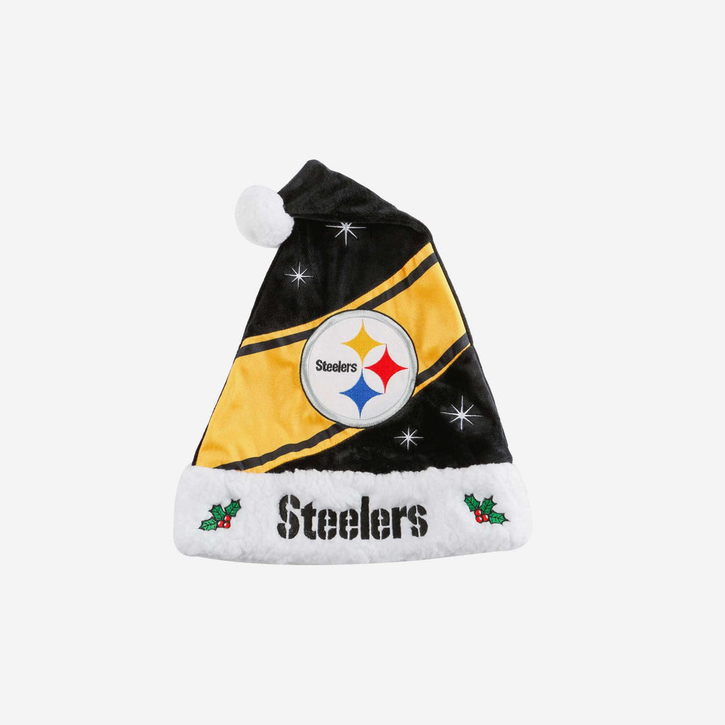 Pittsburgh Steelers High End Santa Hat FOCO - FOCO.com