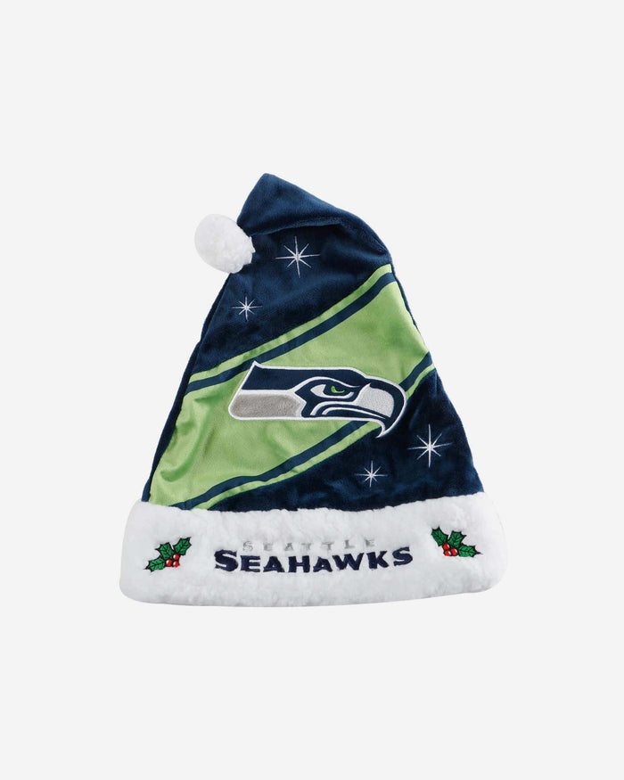 Seattle Seahawks High End Santa Hat FOCO - FOCO.com