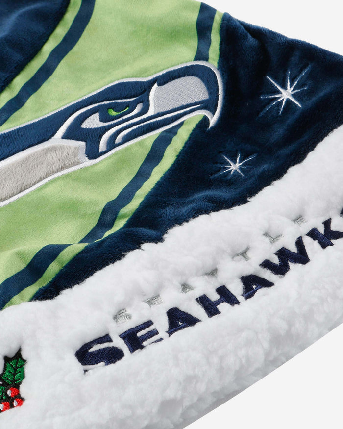 Seattle Seahawks High End Santa Hat FOCO - FOCO.com