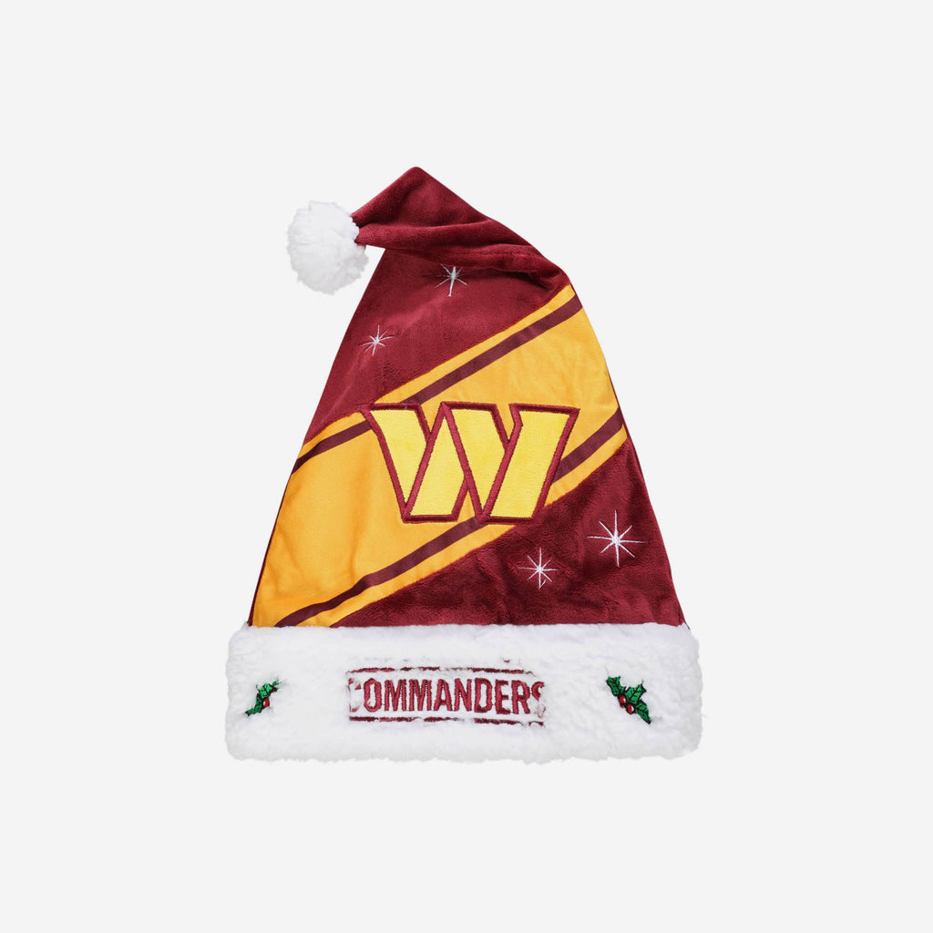 Washington Commanders High End Santa Hat FOCO - FOCO.com