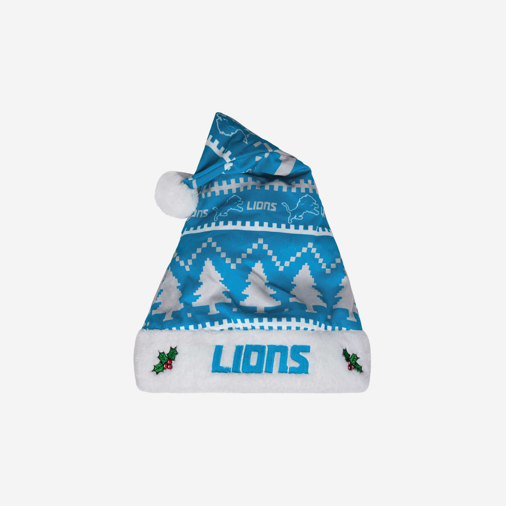 Detroit Lions Family Holiday Santa Hat FOCO - FOCO.com