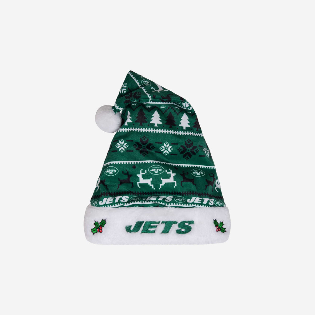 New York Jets Family Holiday Santa Hat FOCO - FOCO.com