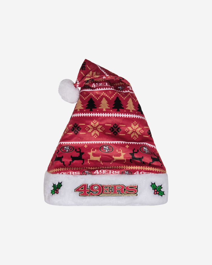 San Francisco 49ers Family Holiday Santa Hat FOCO - FOCO.com
