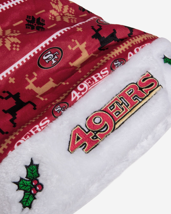 San Francisco 49ers Family Holiday Santa Hat FOCO - FOCO.com