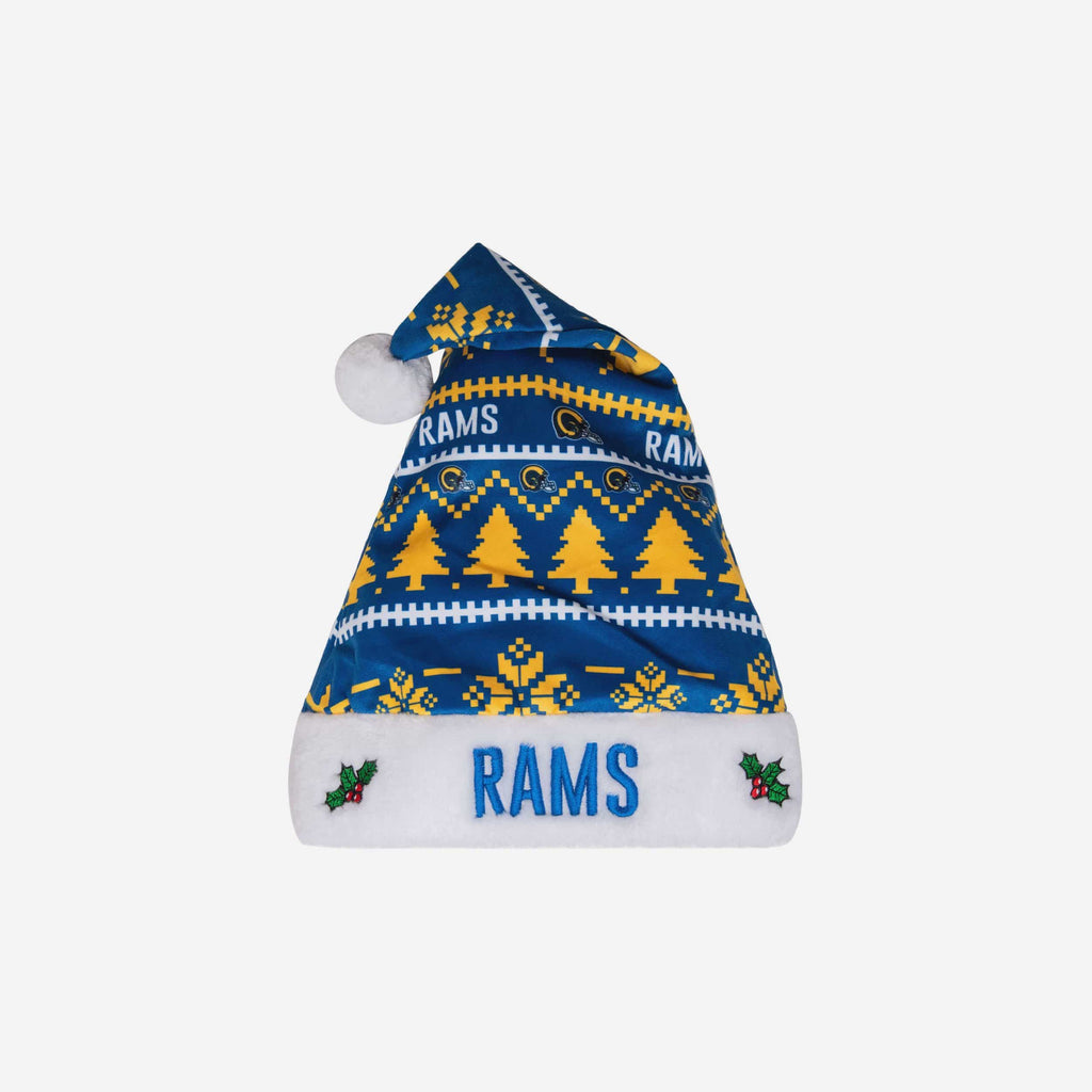 Los Angeles Rams Family Holiday Santa Hat FOCO - FOCO.com