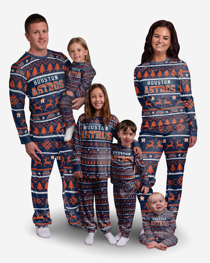 Houston Astros Youth Family Holiday Pajamas FOCO - FOCO.com