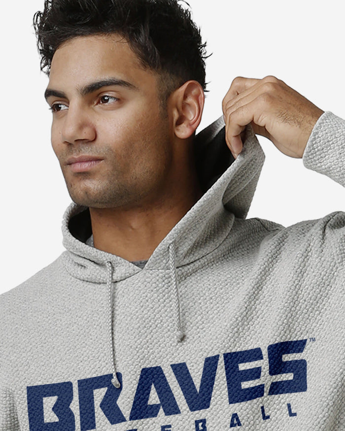 Atlanta Braves Gray Woven Hoodie FOCO - FOCO.com