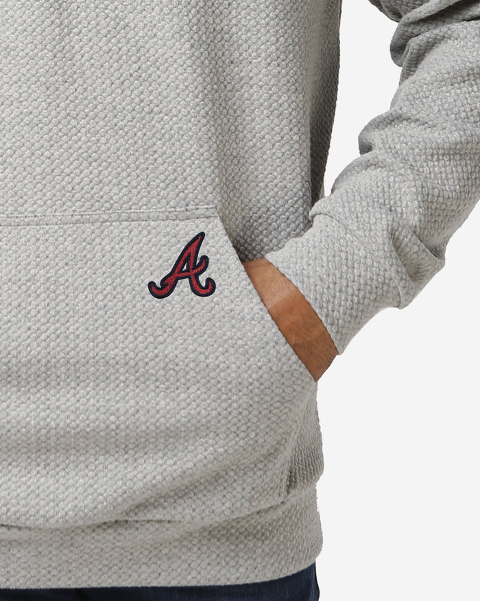 Atlanta Braves Gray Woven Hoodie FOCO - FOCO.com