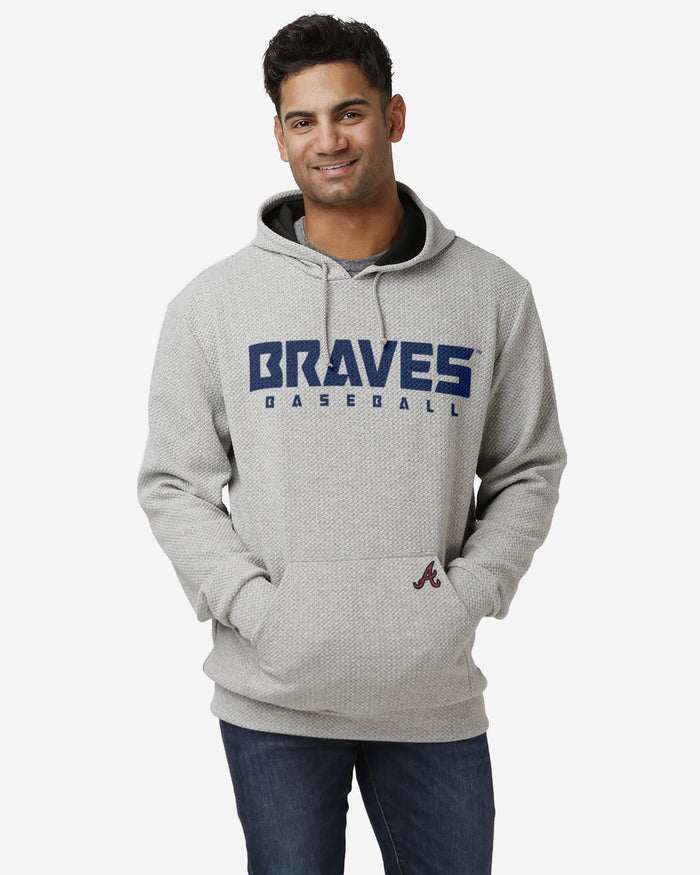 Atlanta Braves Gray Woven Hoodie FOCO S - FOCO.com