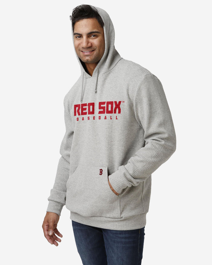 Boston Red Sox Gray Woven Hoodie FOCO S - FOCO.com