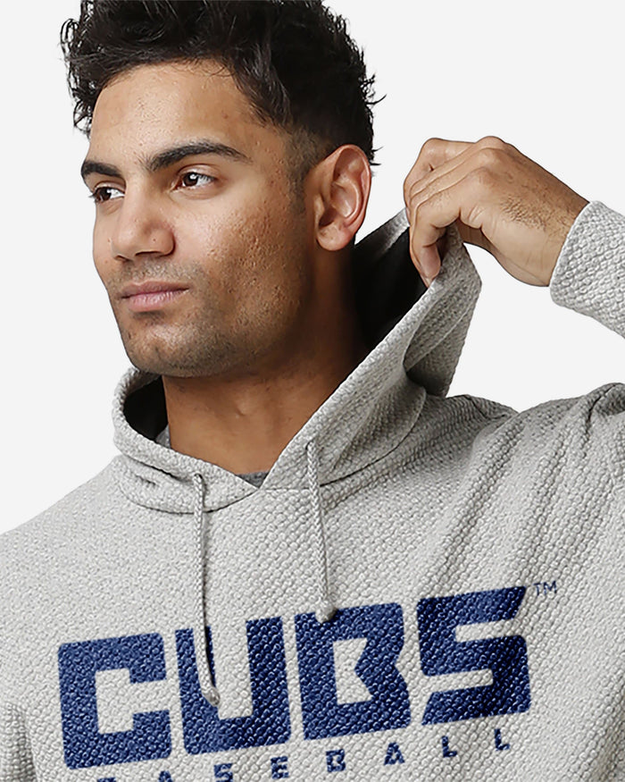 Chicago Cubs Gray Woven Hoodie FOCO - FOCO.com