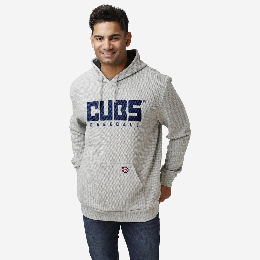 Chicago Cubs Gray Woven Hoodie FOCO S - FOCO.com