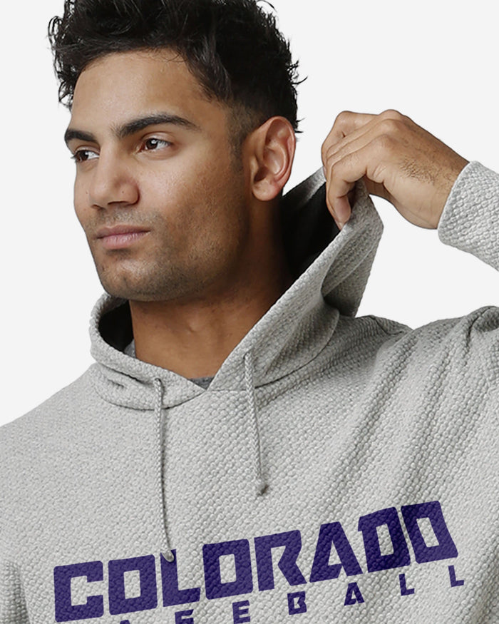 Colorado Rockies Gray Woven Hoodie FOCO - FOCO.com