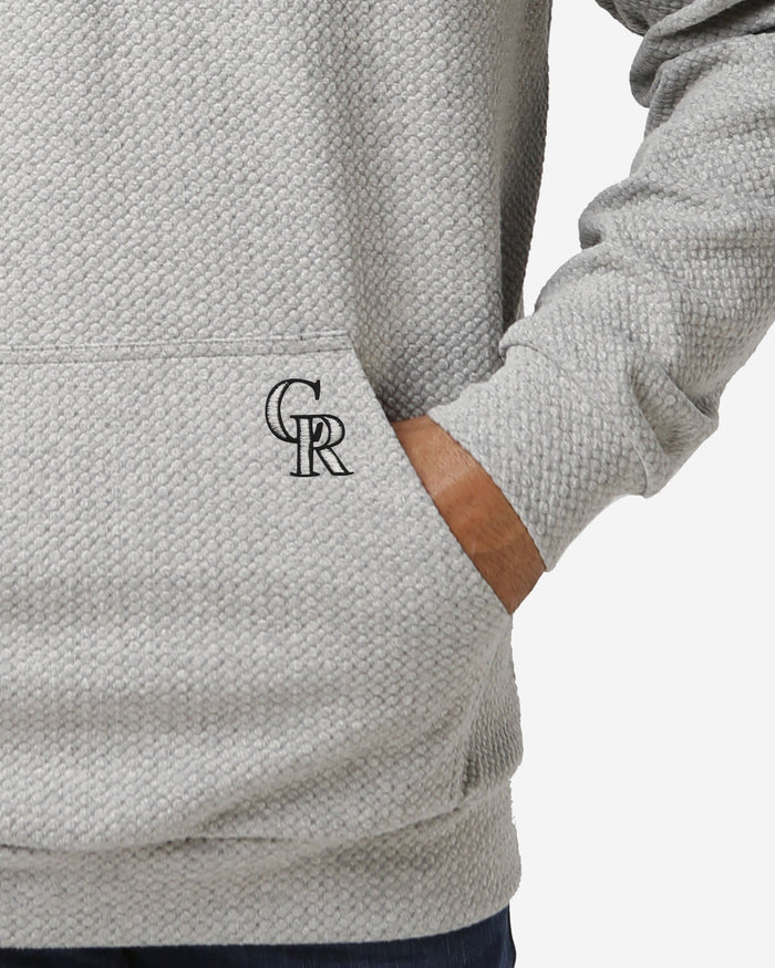 Colorado Rockies Gray Woven Hoodie FOCO - FOCO.com