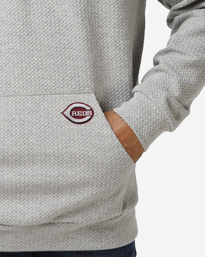 Cincinnati Reds Gray Woven Hoodie FOCO - FOCO.com