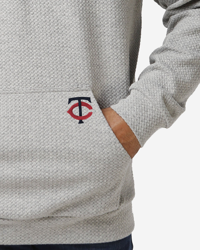 Minnesota Twins Gray Woven Hoodie FOCO - FOCO.com