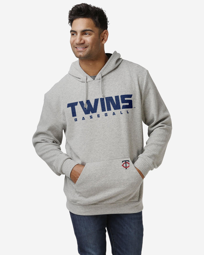 Minnesota Twins Gray Woven Hoodie FOCO S - FOCO.com