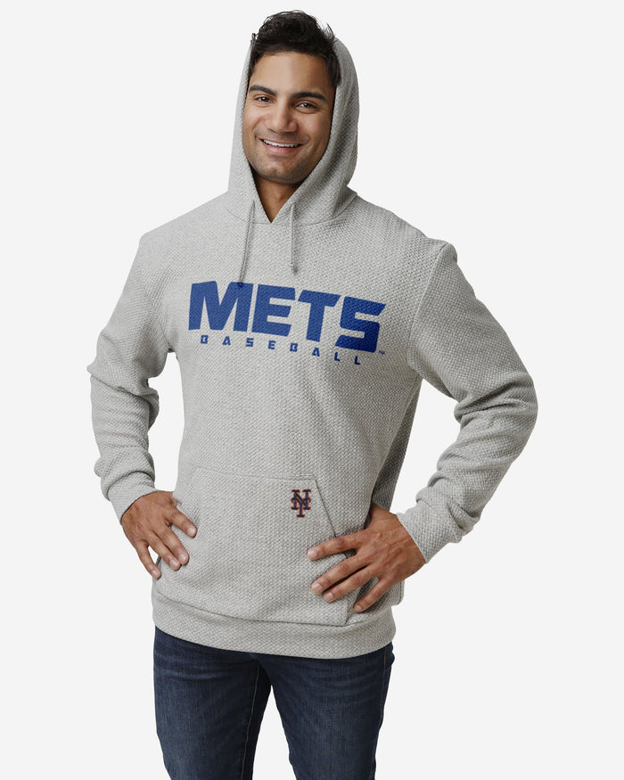 New York Mets Gray Woven Hoodie FOCO S - FOCO.com