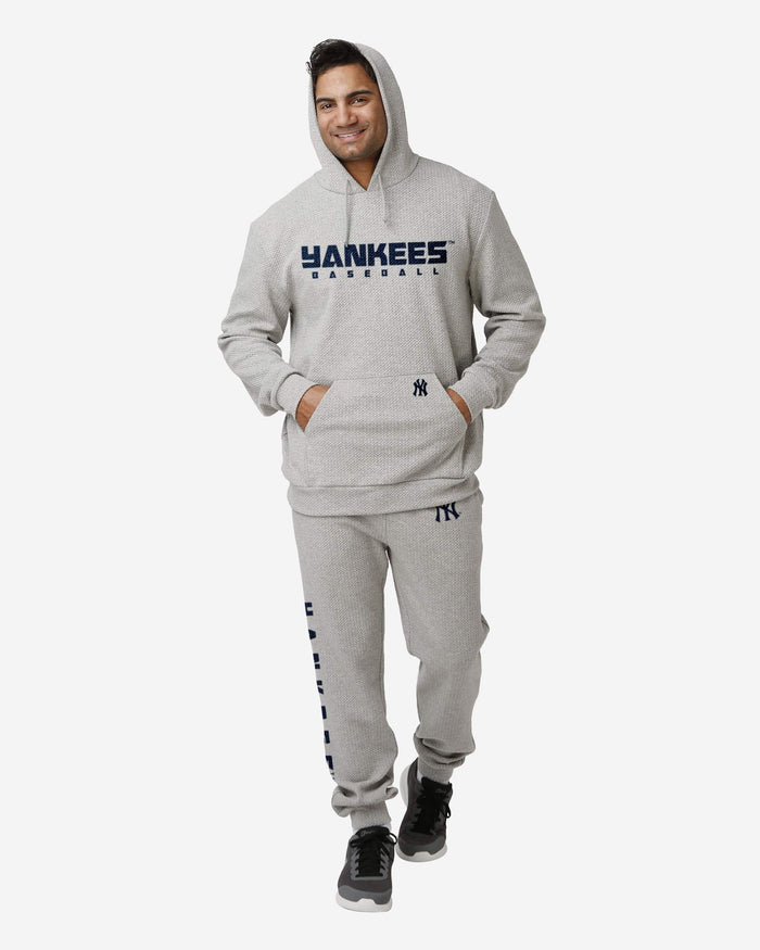 New York Yankees Gray Woven Hoodie FOCO - FOCO.com