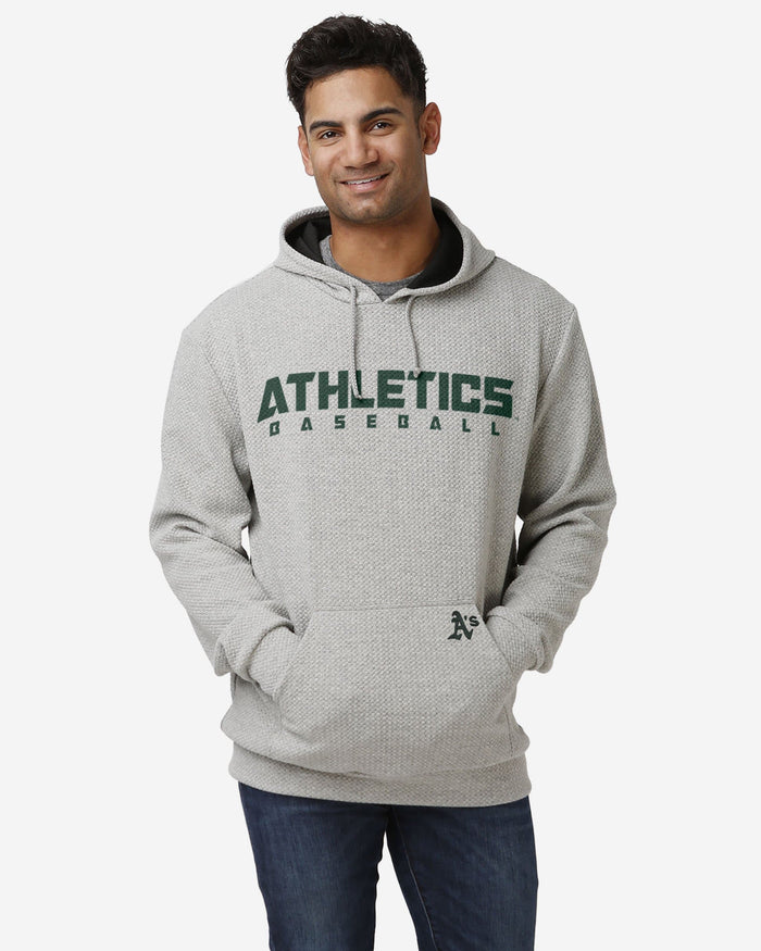 Oakland Athletics Gray Woven Hoodie FOCO S - FOCO.com